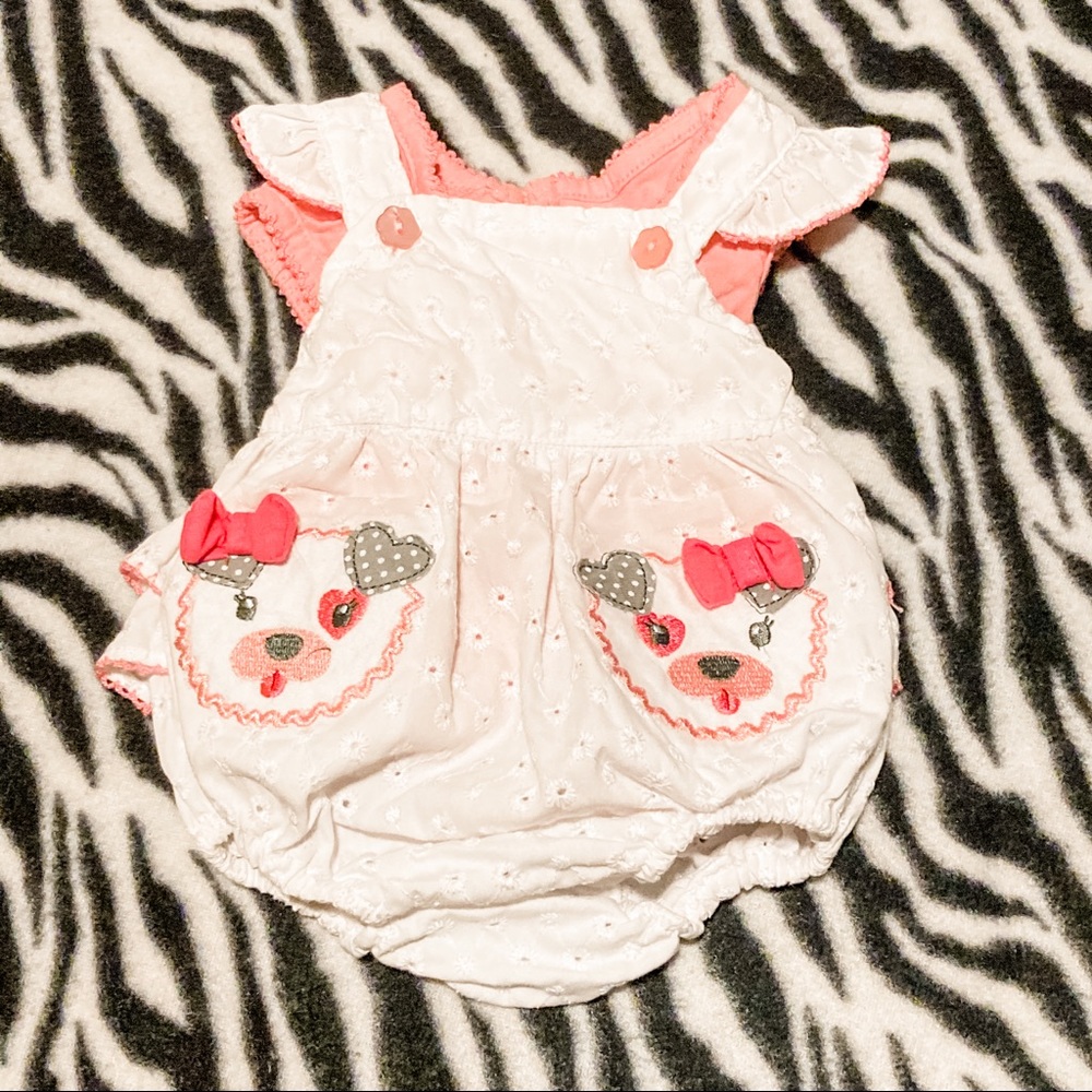 LAST CHANCE 🌸 3 for $12! White eyelet puppy rompe
